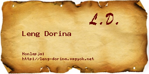 Leng Dorina névjegykártya